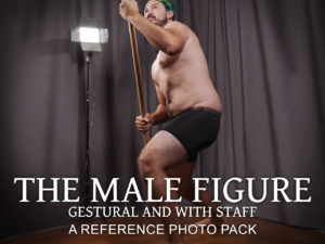 Male Figure- Gesture and Staff