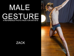 Male Gesture Reference Photo Pack -Zack