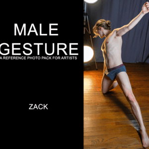 Male Gesture Reference Photo Pack -Zack