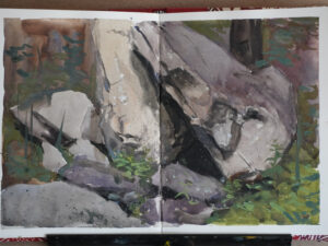 Boon rock formations - North Carolina Plein air