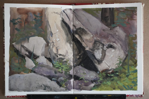 Boon rock formations - North Carolina Plein air