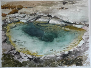 Hotspring - Yellowstone plein air
