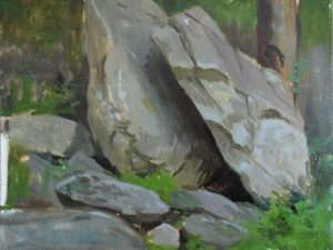 Rocks in oil - North Carolina plein air