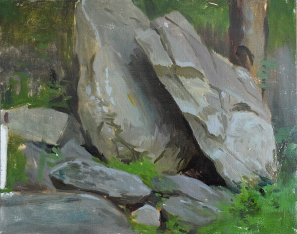 Rocks in oil - North Carolina plein air