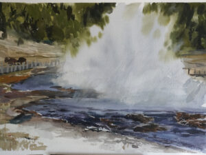 Geysers - Yellowstone Plein air