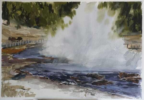 Geysers - Yellowstone Plein air
